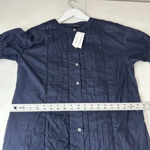 Banana Republic Womens Shirt Dress XXS Blue Minimalist Office Work Preppy 2024