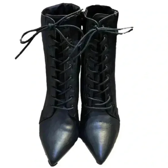 BAR MATHIA WOMENS FAUX LEATHER BOOTIES ANKLE