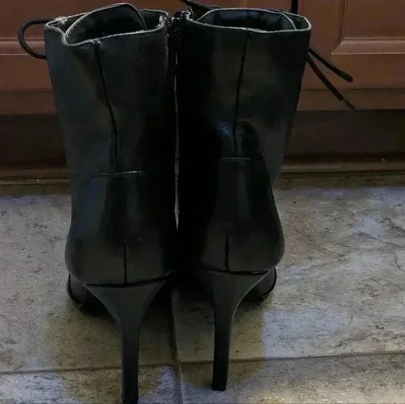 BAR MATHIA WOMENS FAUX LEATHER BOOTIES ANKLE