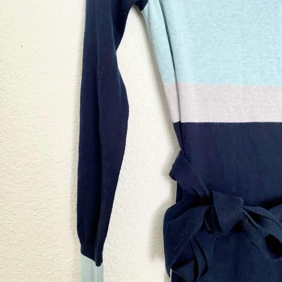 Barbour Knit Striped Colorblock Sweater Dress Quiet Luxury Basic Preppy