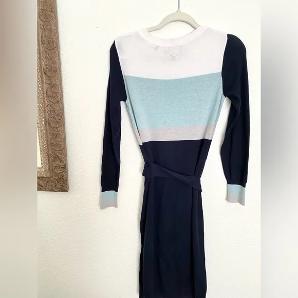 Barbour Knit Striped Colorblock Sweater Dress Quiet Luxury Basic Preppy