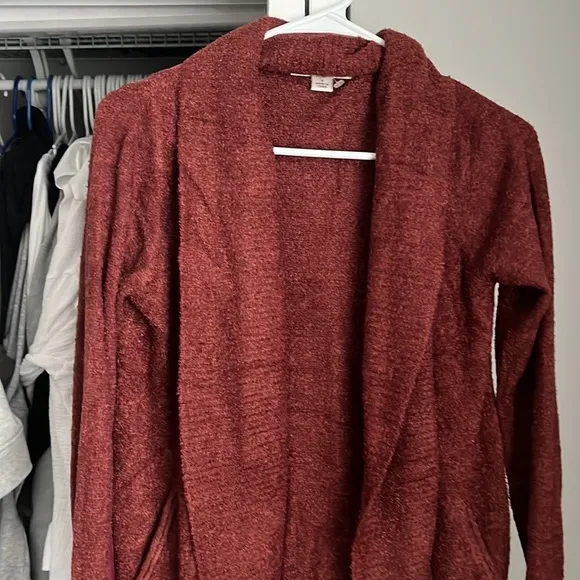 Barefoot Dreams Rust CozyChic Lite Cardi, NWOT