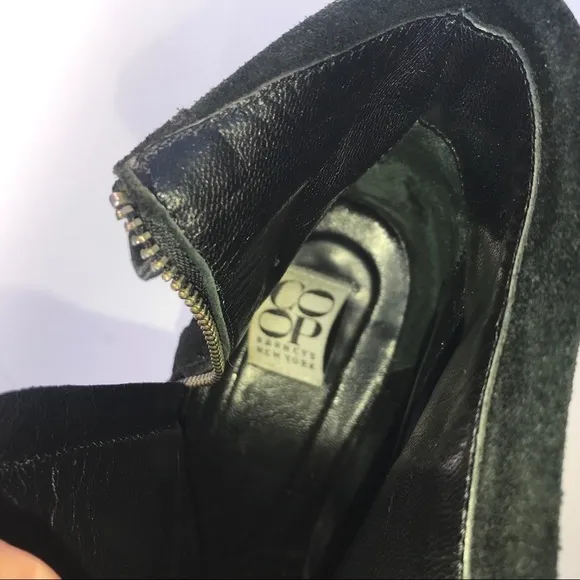 BARNEYS Coop black ankle boots 37 1/2 7.5 ankle