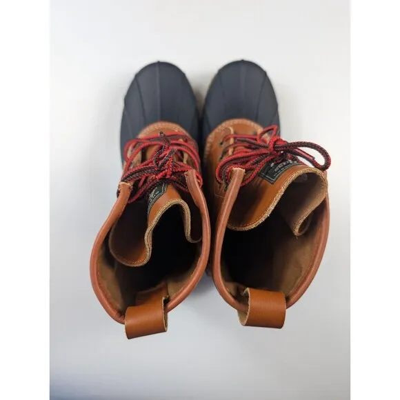 Bass Men's Size 7 Waterproof Duck Boots Mallard Outdoor Rain Shoes Brown Blue