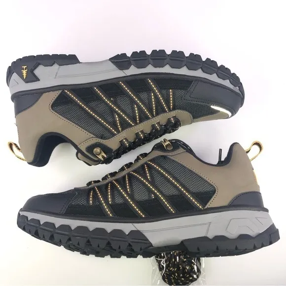 Bass Outdoor Peak Hiker Sneakers Taupe Leather Low Top Shoes $89 NWB
