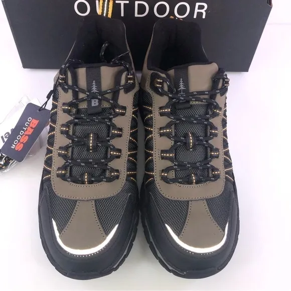 Bass Outdoor Peak Hiker Sneakers Taupe Leather Low Top Shoes $89 NWB