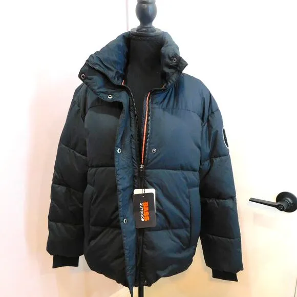 Bass Outdoor Women's Discovery Full Zip Puffer Winter Jacket Black New Small