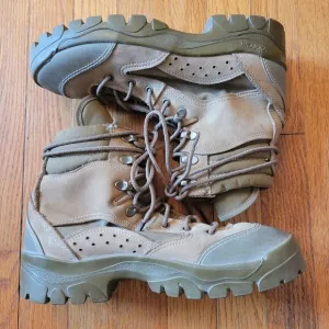 Bates Tactical Combat Boots Military 7R Tan Leather Canvas Vibram Soles