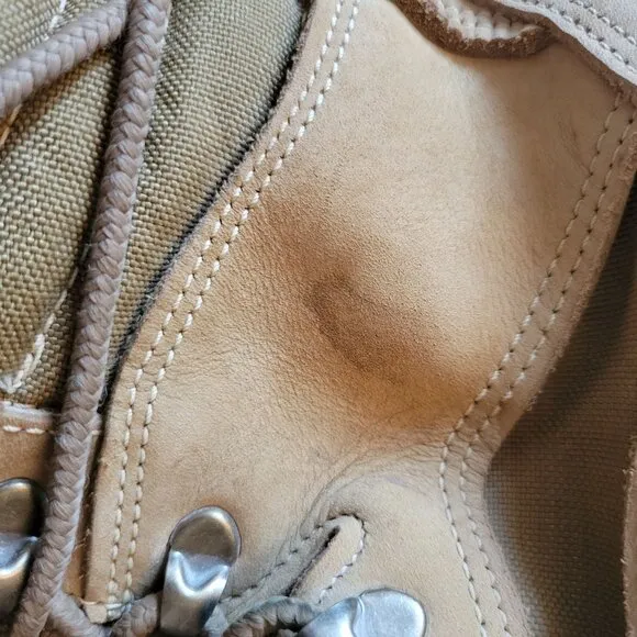 Bates Tactical Combat Boots Military 7R Tan Leather Canvas Vibram Soles