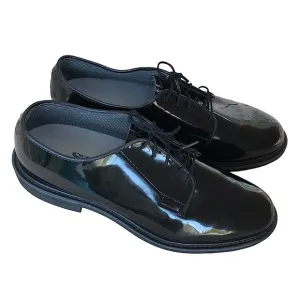 Bates Vibram 00941A High Gloss Black Military Uniform Oxford Mens Shoes 11.5 D