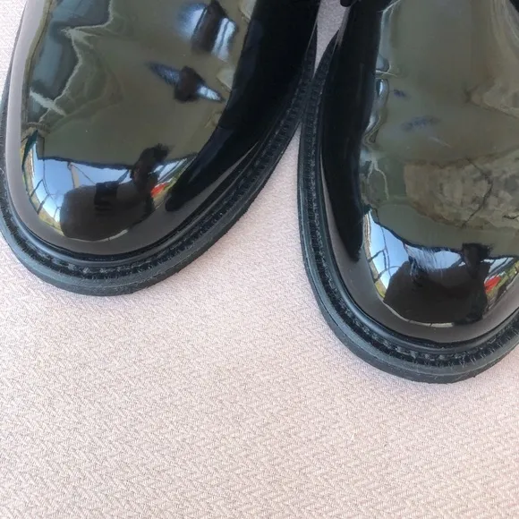 Bates Vibram 00941A High Gloss Black Military Uniform Oxford Mens Shoes 11.5 D