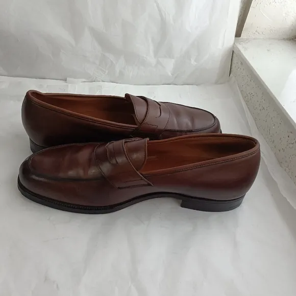 Battistoni handmade in England men's luxury penny loafers Uk 9E