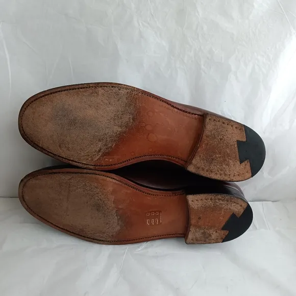 Battistoni handmade in England men's luxury penny loafers Uk 9E