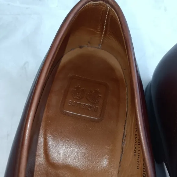 Battistoni handmade in England men's luxury penny loafers Uk 9E