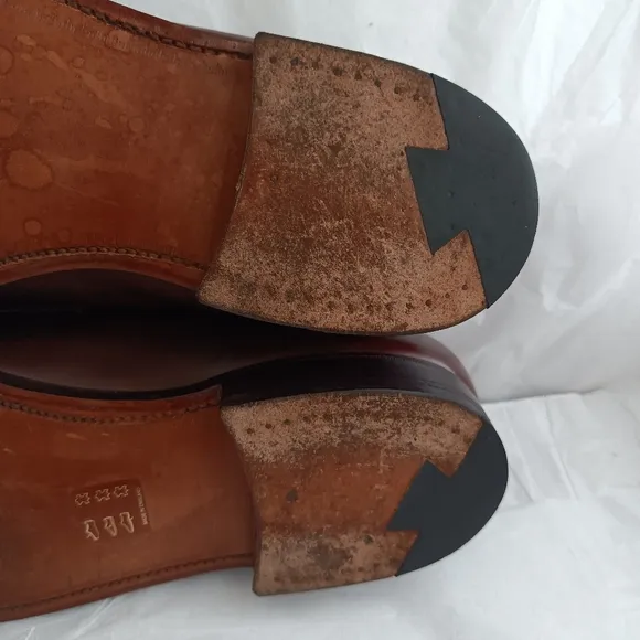 Battistoni handmade in England men's luxury penny loafers Uk 9E