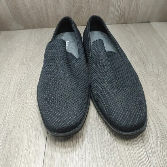 BauBax Dressy Loafer Shoes Slip On Coconut Merino Wool Latex Black Size 9