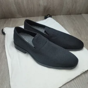 BauBax Dressy Loafer Shoes Slip On Coconut Merino Wool Latex Black Size 9