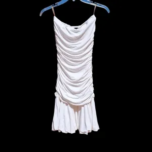 BCBGMaxAzria strapless mini dress minimalist bardot ruched mermaid fishtail