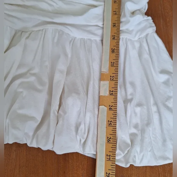 BCBGMaxAzria strapless mini dress minimalist bardot ruched mermaid fishtail