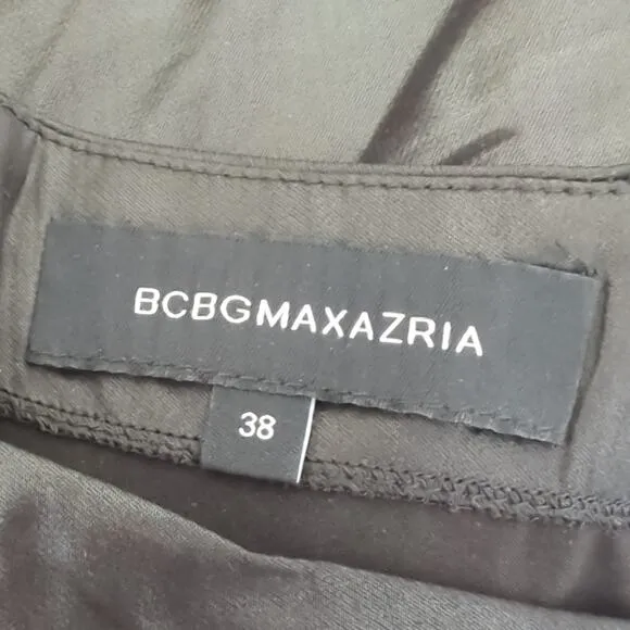 BCBGMAXAZRIA Wylie Dress Womens 38 6 Runway Designer Luxury Black Shimmer $368