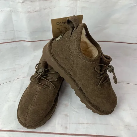 BEARPAW Phoenix Youth US1 UK13 Winter Boot wool kids boys shoes brown suede Snow