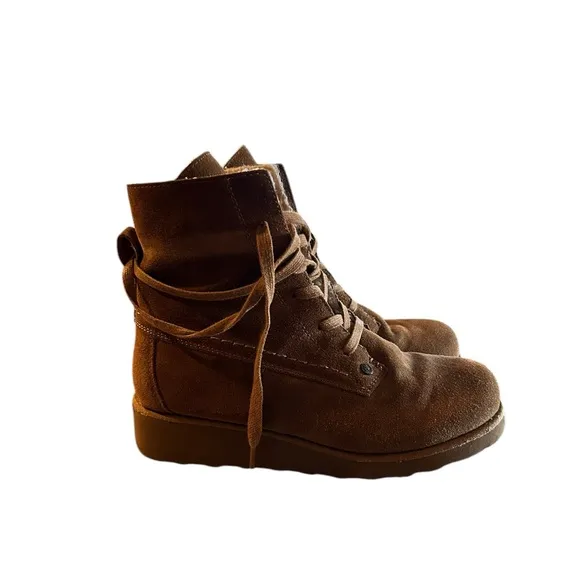 BEARPAW Women's Krista hickory Suede  Slip On Winter Boot size 9