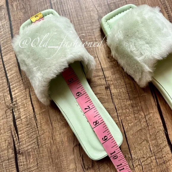 BEAUTIISOLES Fur   Leather Slippers