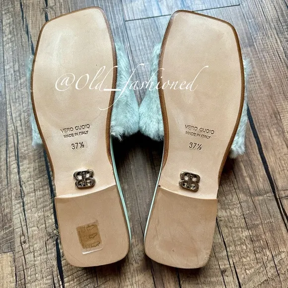 BEAUTIISOLES Fur   Leather Slippers