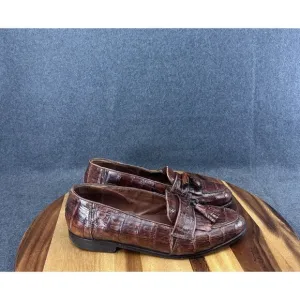 Belvedere Florence Full Genuine Crocidile Luxury Mens Loafers 9.5M Italy
