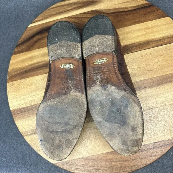 Belvedere Florence Full Genuine Crocidile Luxury Mens Loafers 9.5M Italy