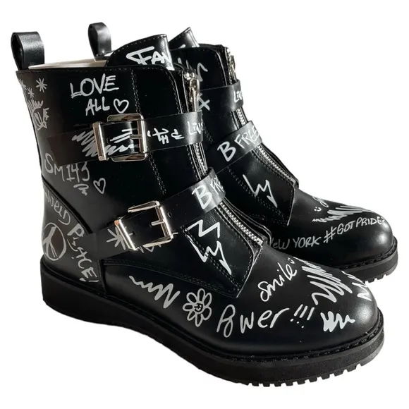 Big Girls Shoes Size 7 Black Steve Madden Wordup Boots Girls' Grade School