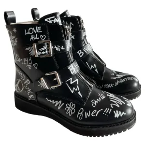 Big Girls Shoes Size 7 Black Steve Madden Wordup Boots Girls' Grade School