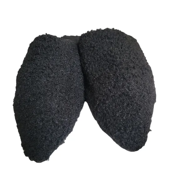 Birdies NWOB The Lark Black Faux  Shearling Slide Social Flat Mule Slippers