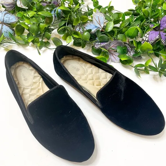 Birdies The Starling Black Velvet Flats Size 9.5