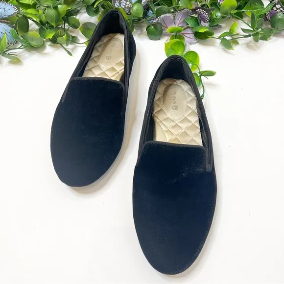 Birdies The Starling Black Velvet Flats Size 9.5