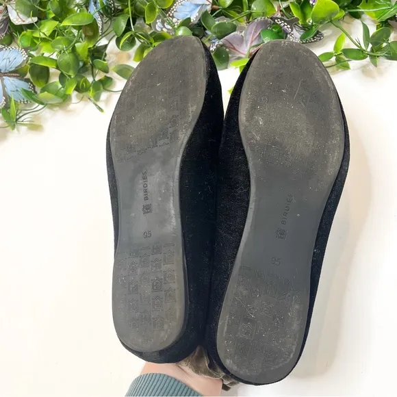 Birdies The Starling Black Velvet Flats Size 9.5