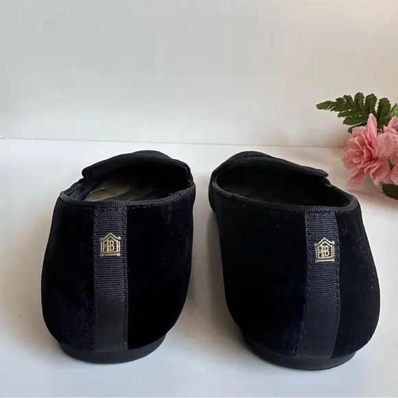 Birdies The Starling Black Velvet Smocking Flat Loafer Shoes