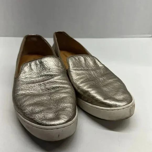 Birdies The Swift Gold Slip On Leather Sneakers Shoes Women's Size 7