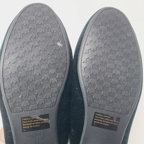 Birdies | Women's Phoebe Emerald Faux Fur Lined Slides (Size 11)
