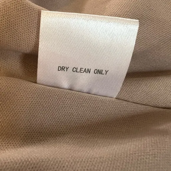 Birdy Grey Jay Dress in Crepe Taupe Size Medium Minimalist Gown NWT