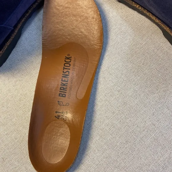 BIRKENSTOCK Uppsala Shearling SuedeLeather Navy Boots. Size 41. F-10