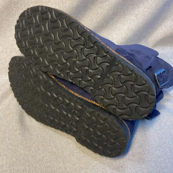 BIRKENSTOCK Uppsala Shearling SuedeLeather Navy Boots. Size 41. F-10