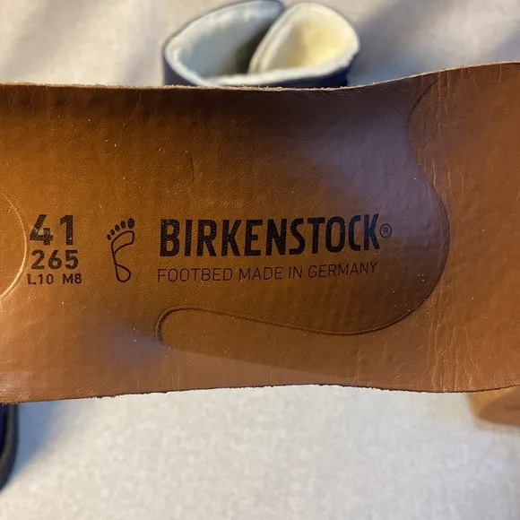 BIRKENSTOCK Uppsala Shearling SuedeLeather Navy Boots. Size 41. F-10