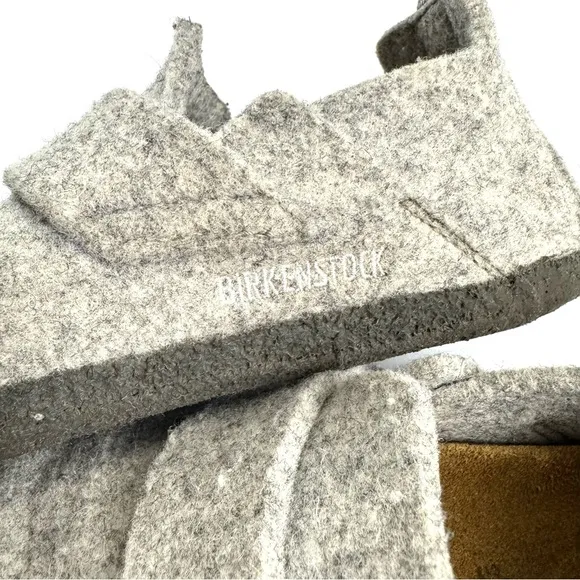 Birkenstock Zermatt HL Kids Slide Felt Slippers EU 31 US 13-13.5 Light Gray EUC!