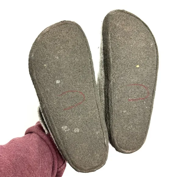 Birkenstock Zermatt HL Kids Slide Felt Slippers EU 31 US 13-13.5 Light Gray EUC!