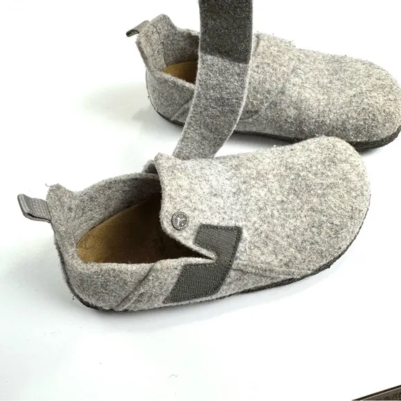 Birkenstock Zermatt HL Kids Slide Felt Slippers EU 31 US 13-13.5 Light Gray EUC!
