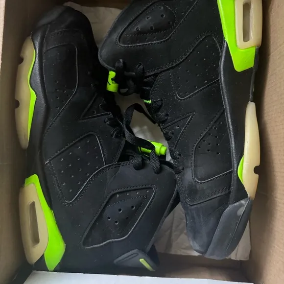 Black and Neon Green Men's Sneakers