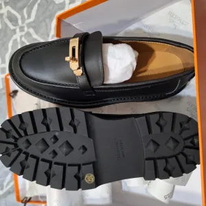 Black Leather Loafers For Women Size 35