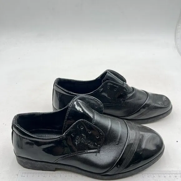 Black Men's Oxford Dress Shoes Plain Toe Lace-up Business Formal Work Shoes