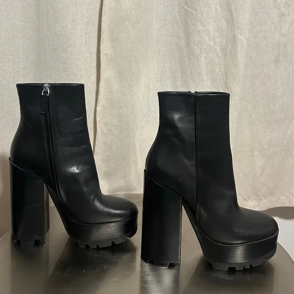 Black Platform Ankle Boots
